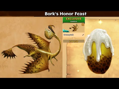 Bork's Honor Feast "Breampunk" Max Level 150 Titan - New Exclusive Scauldron - Dragons:Rise of Berk
