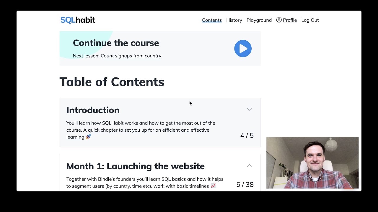 SQLHabit – Course Introduction