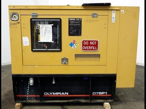 Used- Caterpillar Olympian 75 kW standby Diesel Generator Set - stock # 43987001