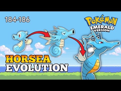 Pokemon Emerald - How To Evolve Horsea Into Seadra And Kingdra | Hoenn Pokedex