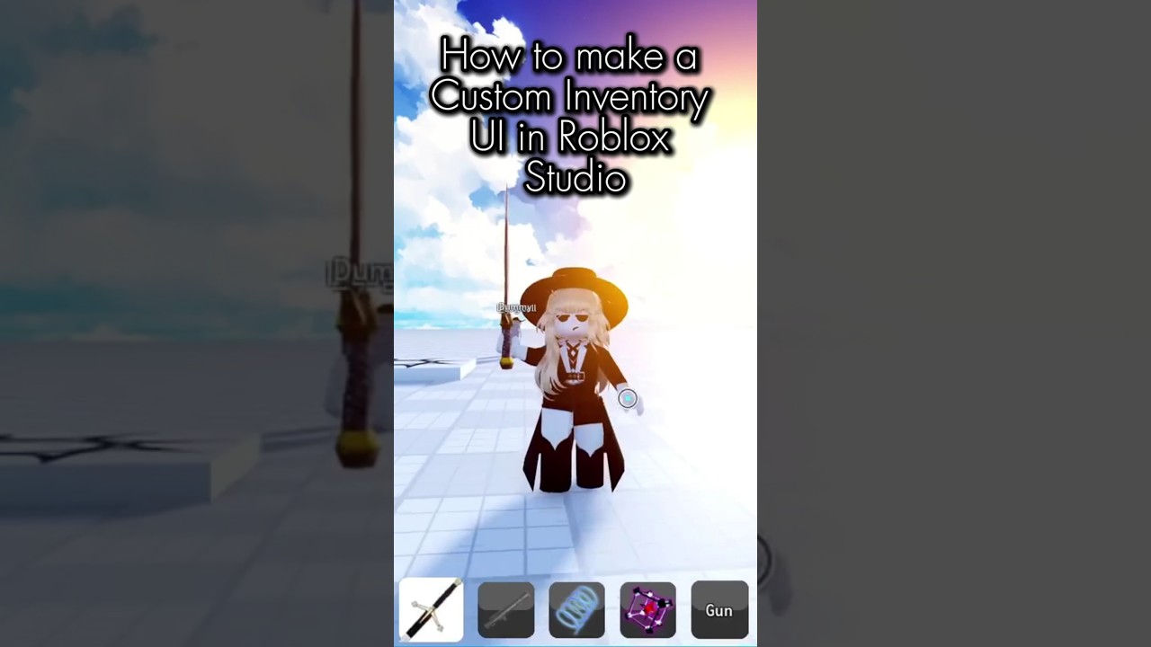🎒 How to make an CUSTOM INVENTORY UI in Roblox Studio! #roblox #robloxfyp #robloxstudio #robloxdev
