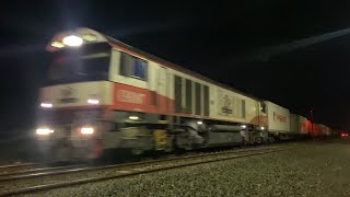 Down 9721V SCT Dooen container train with Solo CSR007 at Gheringhap loop 13/5/2025