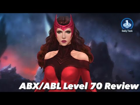ABX/ABL Review for Scarlet Witch at Level 70 - Marvel Future Fight