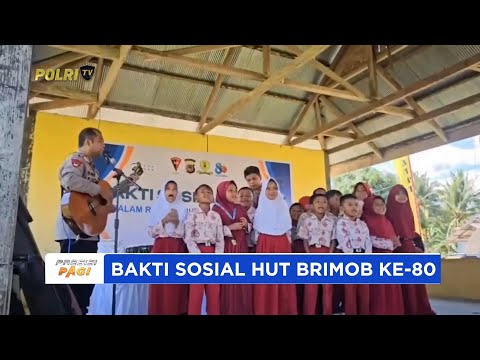 SATBRIMOB POLDA GORONTALO LAKSANAKAN BAKTI SOSIAL DENGAN MENYALURKAN 500 PAKET SEMBAKO