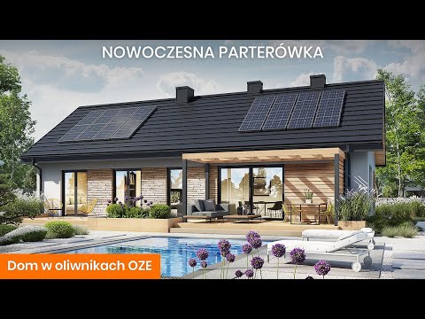Dom w oliwnikach OZE – Mały, wygodny dom parterowy - ARCHON+ Projekty Domów