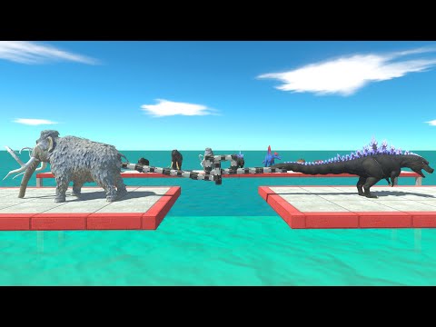 Tug of war between prehistoric carnivorous dinosaurs - Animal Revolt Battle Simulator