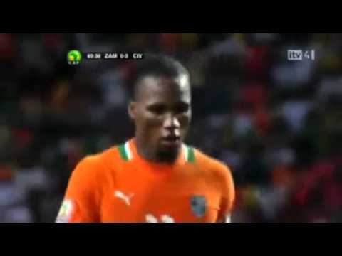 Penalty raté de Didier DROGBA Vs. Zambie (Finale CAN 2012)