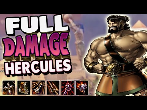 Smite: Hercules Full DAMAGE Build - New Clash Map (PTS) - NEW HEARTSEEKER IS CRAZY!