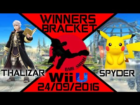 Bair Smash 6 Singles Round 1- Thalizar (Robin) Vs. Spyder (Pikachu) - Smash Wii U