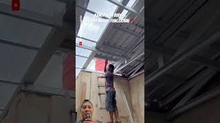 Download lagu Install a lightweight steel sliding canopy #shorts #diy #slidingcanopy #slidingcanopy mp3