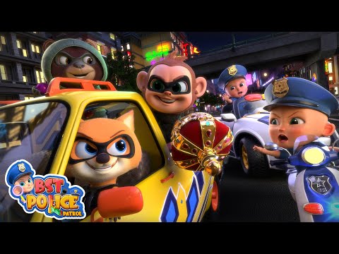 Police Chase at the Museum | Cartoon animation for kids | BST Police Patrol