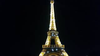 PARIS Eiffel Tower illuminated at night