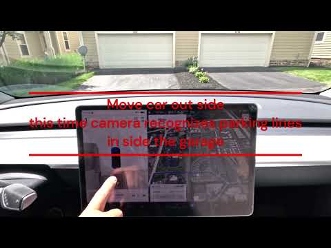 Tesla FSD auto park in garage