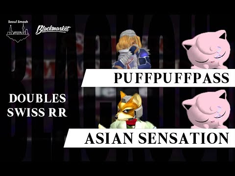 PuffPuffPass (Sheik, Puff) vs AsianSensation (Fox, Puff) - BLACKOUT 1 SSBM - Doubles Swiss RR