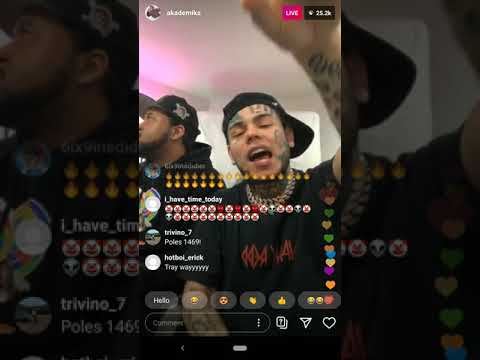 6ix9ine plays his favourite latin song ft Tory Lanez, Ozuna and Anuel AA