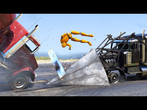 GTA 5 INSANE PHANTOM WEDGE CRASHES - REALISTIC Damage COMPILATION