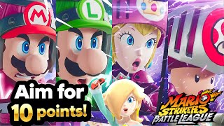Mario Strikers Battle League Mario Luigi Peach and Toad vs Team Waluigi at Planetoid