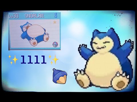 Shiny Snorlax 1 after 1111 soft resets in FireRed