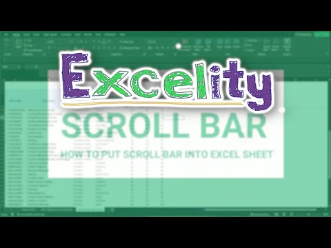 How to Add Scroll Bar to Excel Sheet