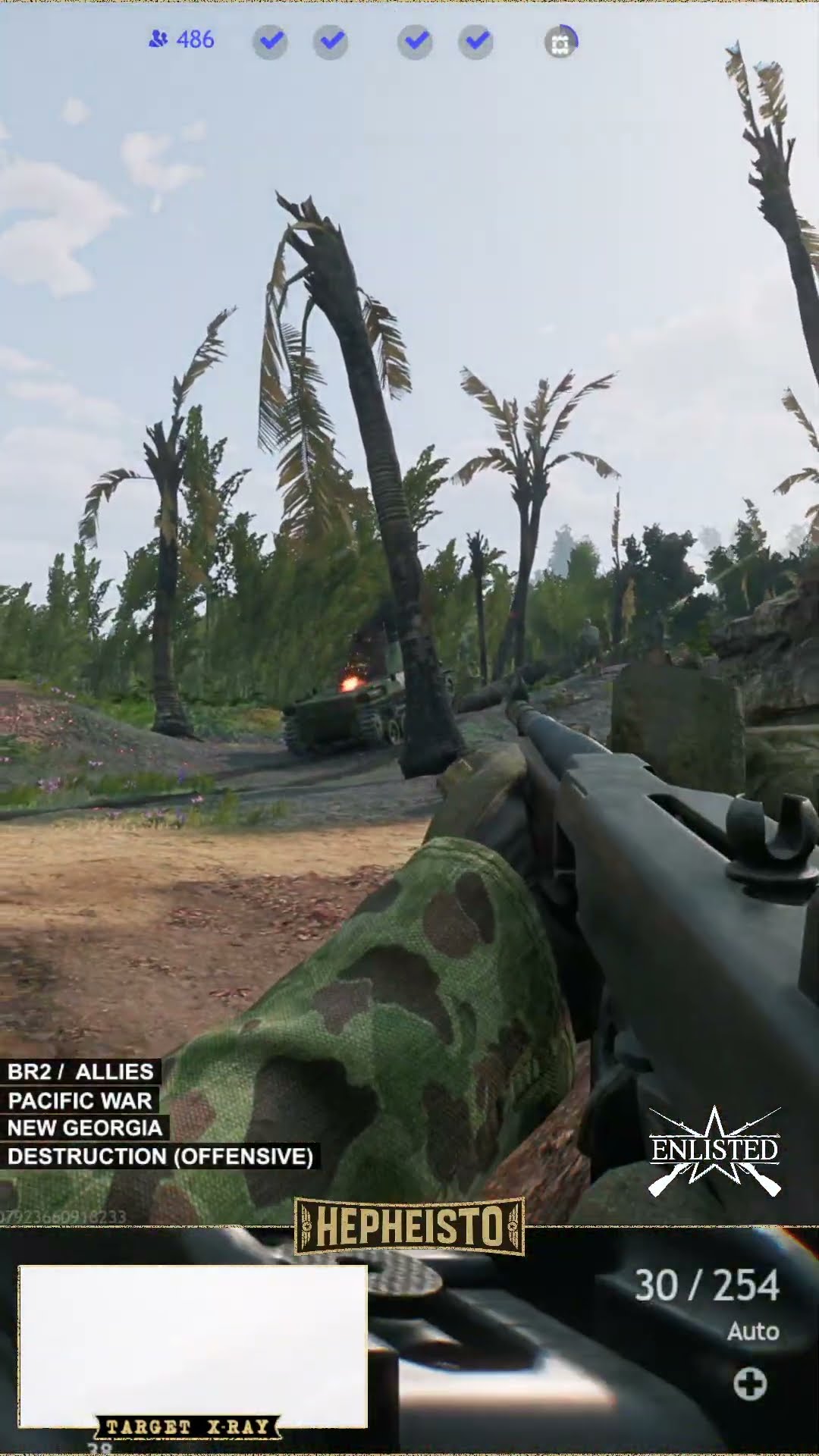 Assaulter eliminates Tank Ho-I with Explosives Pack