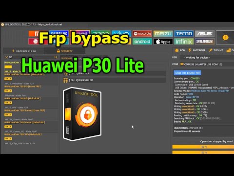 FRP Bypass Huawei P30 lite with UnlockTool