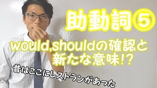 【高校英語】助動詞⑤～would,shouldの確認と新たな意味～ 3-5【英文法】