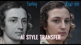 AI style transfer with StyleGAN blending : From renaissance art to real-life