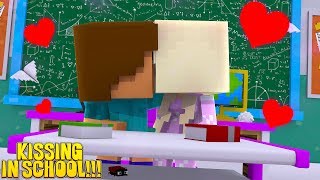 Minecraft PRINCESS BABY KAYLA &amp; BABY STEVE FIRST KISS IN SCHOOL!!!