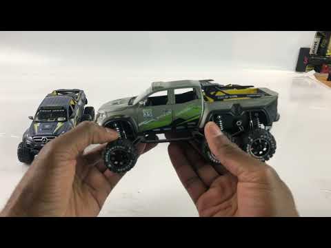 Металлическая машинка ChiMei Model 1:28 «Mercedes-Benz X-class 6x6» M316 20.5 см. инерционная, свет, звук / Микс