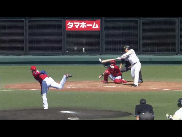 【ファーム】ホークス・増田珠 点差を縮めるセンター前へのタイムリーヒット!! 2021年9月19日 福岡ソフトバンクホークス 対 広島東洋カープ(ファーム)