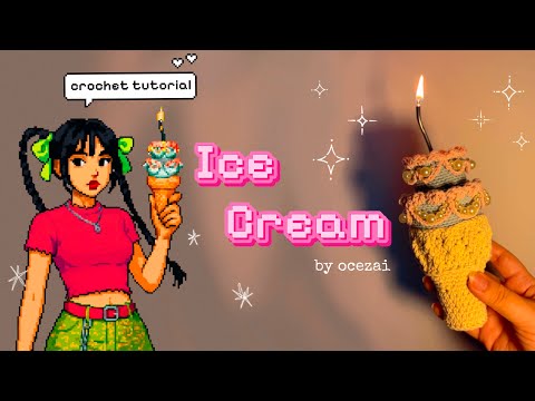 DIY Crochet Ice Cream - fun & easy tutorial