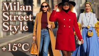 +15°C/60°F Milan Street Style: Beautiful Fall Outfits – Trendy Street Fashion for Warm Autumn 2025