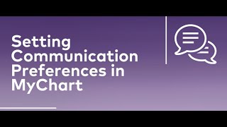 How to set Communication Preferences on MyChart
