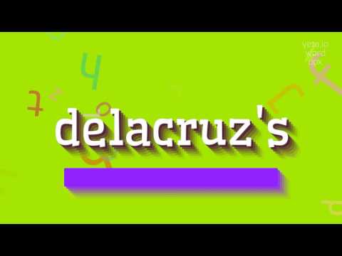 DELACRUZ'S - HOW TO PRONOUNCE IT? #delacruz's