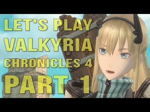 Let's Play Valkyria Chronicles 4 Blind Part 1 - The Waifu War Begins