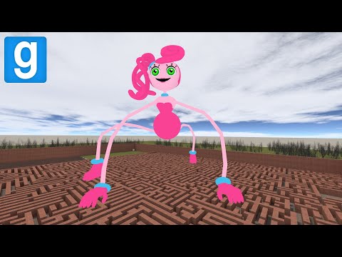 MOMMY LONG LEGS IN A GIANT MAZE! - Garry's mod Sandbox