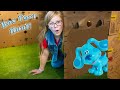 Assistant Explores The Giant Blue Clues Box Fort With Paw Patrol