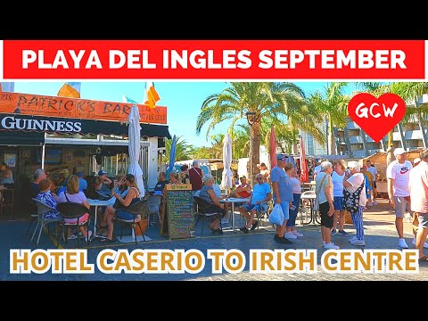 PLAYA DEL INGLES Gran Canaria September 6, 2023 🔴 Hotel Caserio to Irish Centre Market