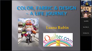 Luana Rubin's 'Creating a Life' talk - Visions Museum of Textile Art.