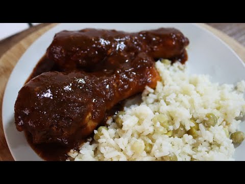 Pollo en chile pasilla con tomate verde 🍗😋 ¡FÁCIL Y RÁPIDO! 😱