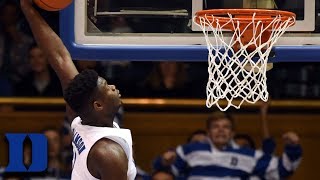 Every Zion Williamson Dunk In Duke Win vs. Eastern Michigan