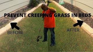 How to prevent grass in flower beds, no more creeping grass