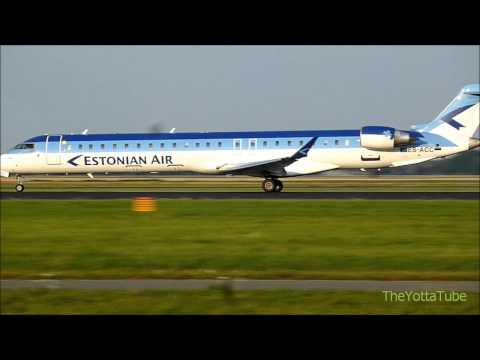 Estonian Air - Canadair CRJ-900 - Takeoff at AMS (ES-ACC)
