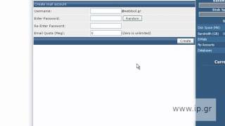 Setup email account in Control Panel Setup email account in Control Panel