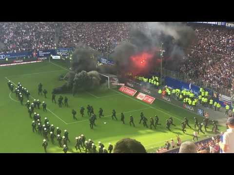 Hamburger SV - Borussia Mönchengladbach | Pyro-Krawalle & Spielunterbrechung | 12.05.2018