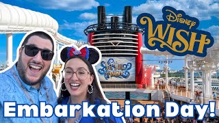 Disney Wish Embarkation Day – First Day Onboard, Hyperspace Lounge & Best Dinner Ever!