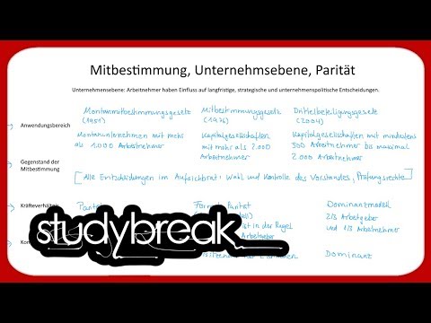 Mitbestimmung, Unternehmensebene, Parität | Betriebswirtschaftslehre