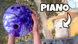 BOWLING BALL Vs. PIANO from 45m!