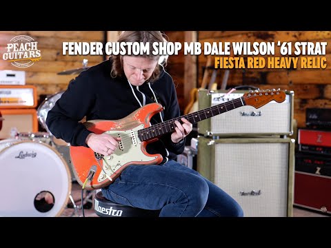 No Talking...Just Tones | Fender Custom Shop MB Dale Wilson '61 Strat Heavy Relic Fiesta Red