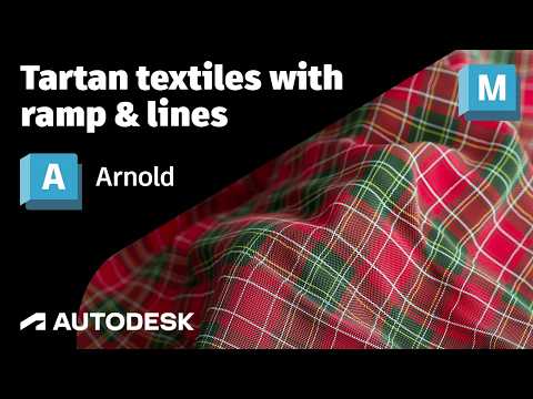 Arnold Tutorial - Tartan textiles with ramp and lines in Maya